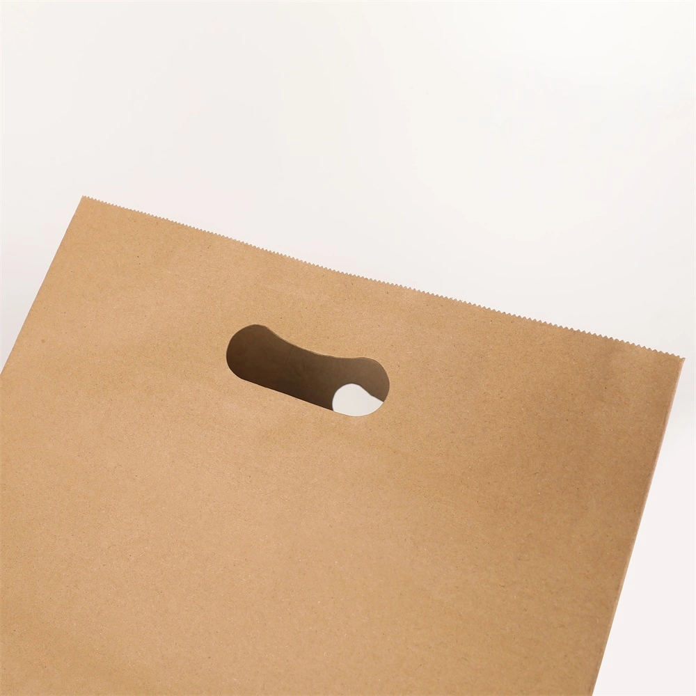 Recyclable Customize Die Cut Brown Kraft Printed Paper Bag