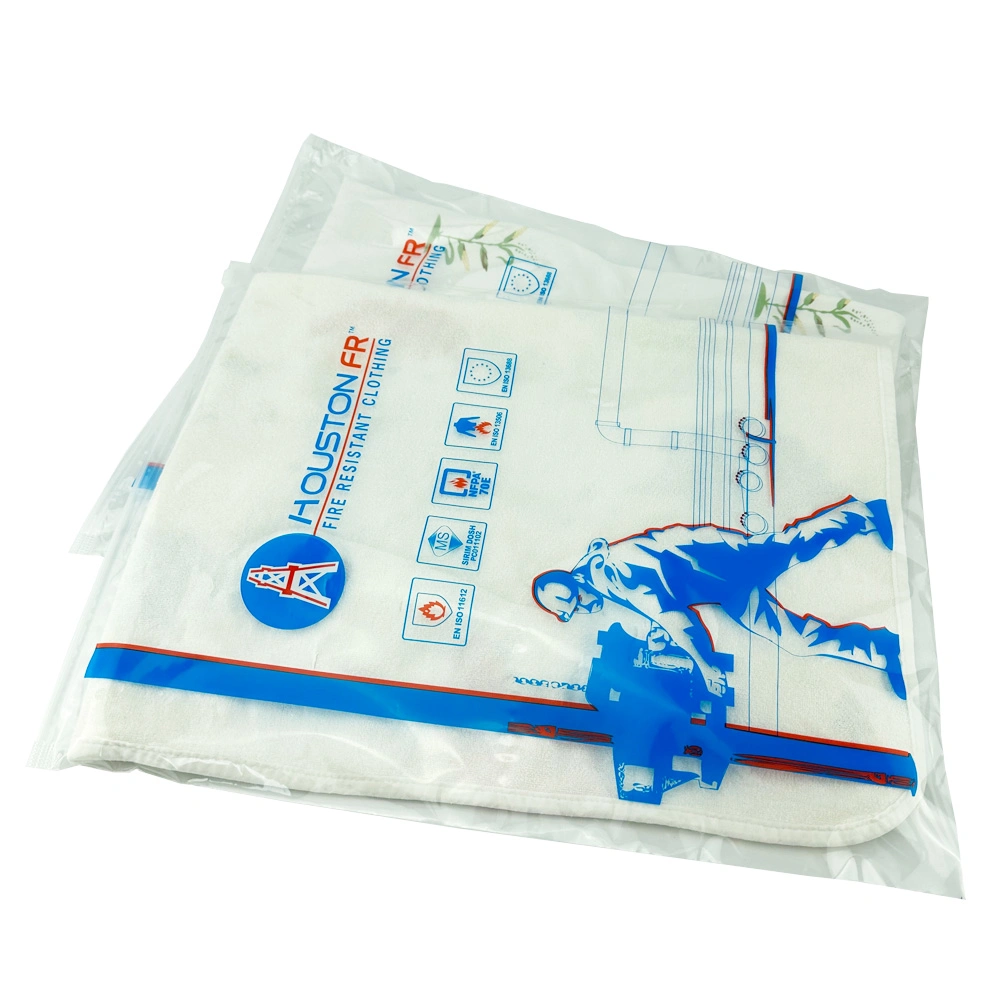 Logo Printing Clear Forsted Plastic Ziplock Poly Packaging Bag for Clothes