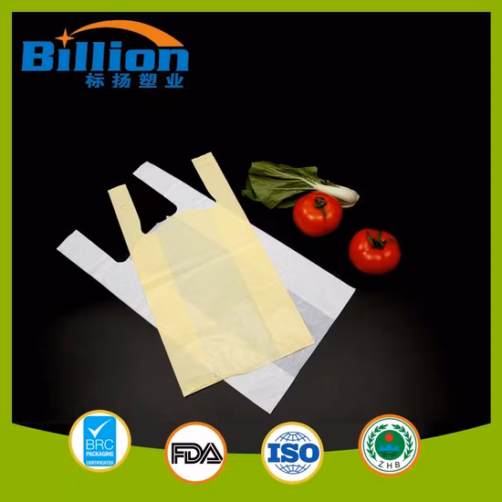 Borse per la spesa in plastica stampate, biodegradabili, compostabili e stampate all'ingrosso, borse per magliette