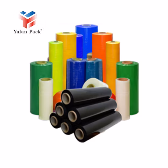 LLDPE trasparente e nero 50 cm x 20 micron x 2 kg Pellicola per pallet/Film estensibile/Film plastico estensibile